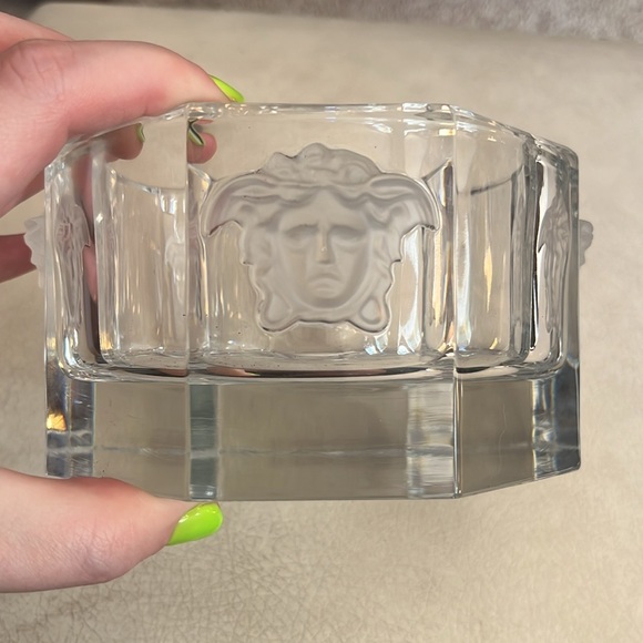 Rosenthal crystal Versace wine bottle holder / dish - Picture 3 of 9